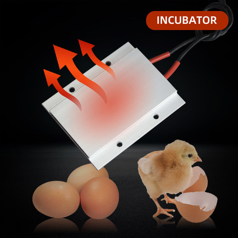 220V Thermostatic Heating element ceramic PTC egg incubator heater aluminum heater with shell surface insulation 77*62mm