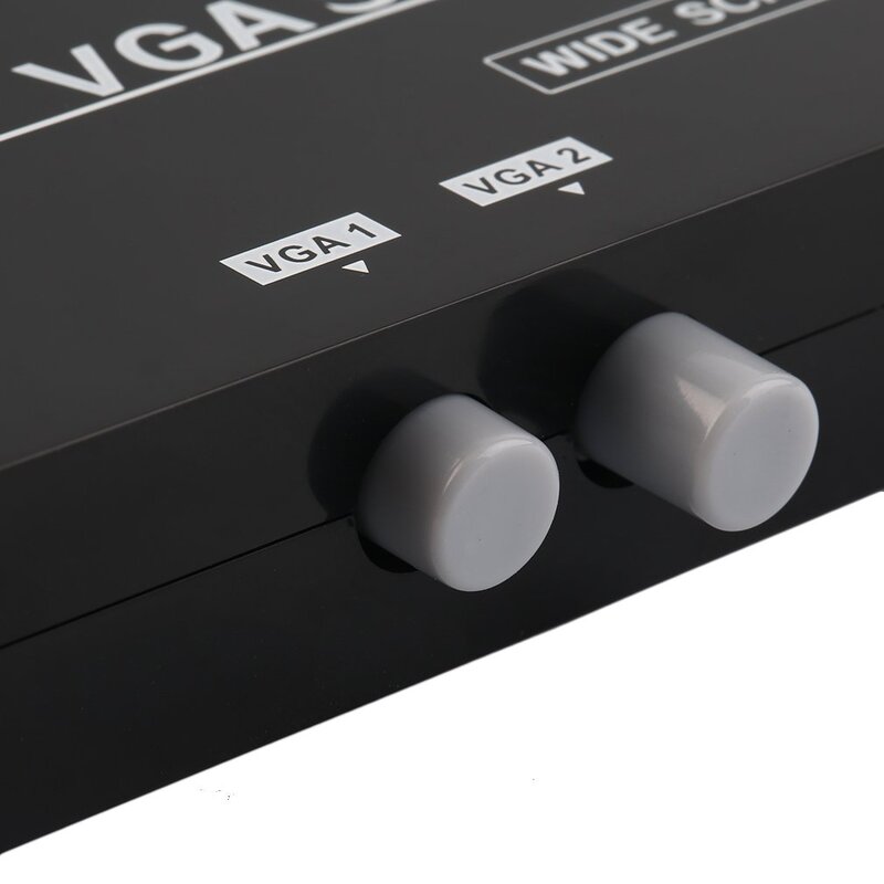 Kotak Pemilih VGA 2 Dalam 1 Out Kotak Pengalih Kvm Video VGA Switch Pemilih Berbagi 2 Arah untuk Proyektor Monitor Komputer