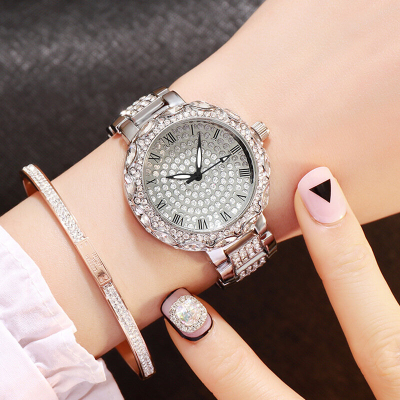 Relógio feminino, relógios de quartzo para mulheres, céu estrelado, à prova d'água, pulseira de aço, feminino, montre femme