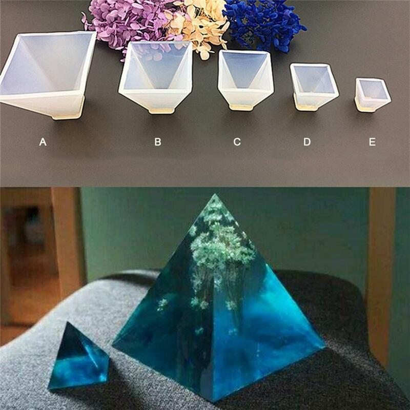Piramide forma stampo in Silicone creazione di gioielli fusione in resina fai-da-te stampo epossidico artigianale stampo in silicone epossidico di cristallo gioielli fatti a mano fai-da-te