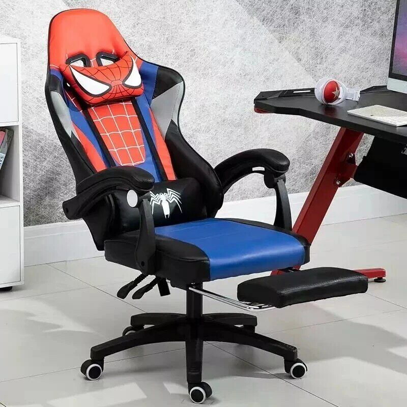 Chaise de jeu de bureau ergonomique en PVC, fauteuil domestique, chaises de joueur Wcg, fonction de levage et de cussion, ordinateur de bureau, nouveau, 2024