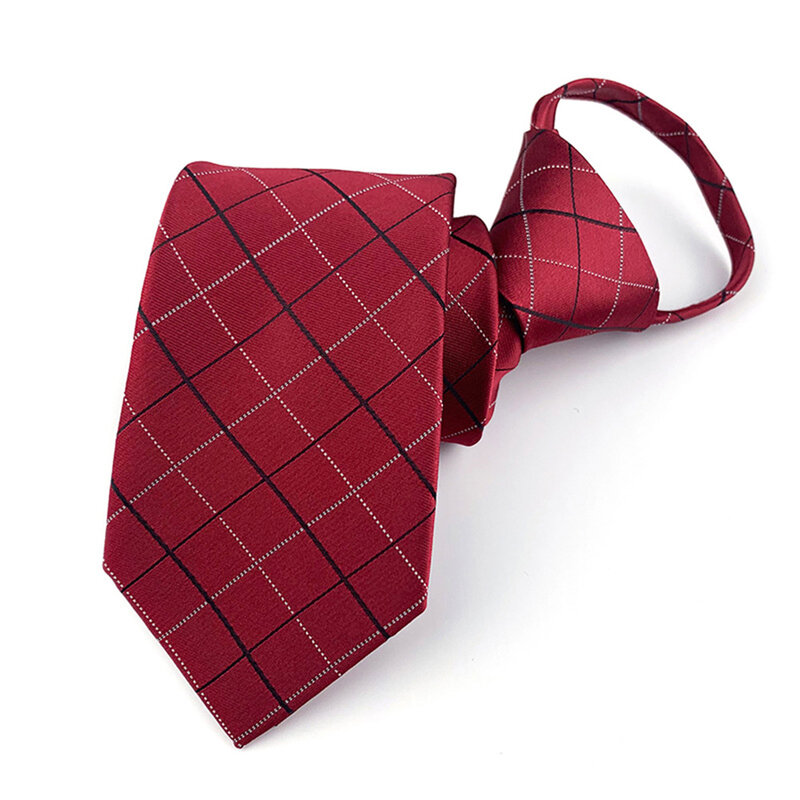 Cravate Paisley à fermeture éclair pour homme et femme, 7cm, noire, classique, motif Floral, à rayures, pré-nouée, cadeau de mariage