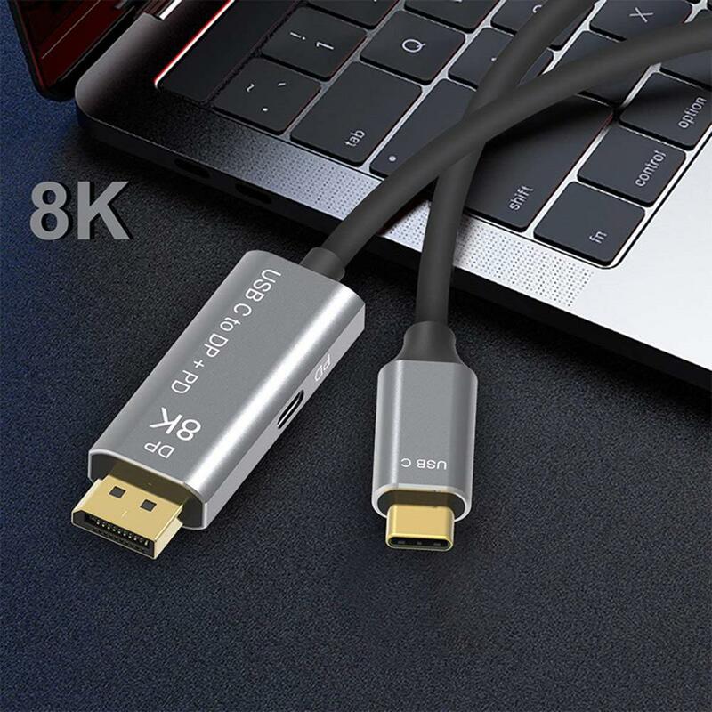 Displayport 1.4 Type-c to DP 1.4 8K super HD cable adapter usb C to 60Hz 4K@144Hz with PD Fast Charging HD for MacBook Pro
