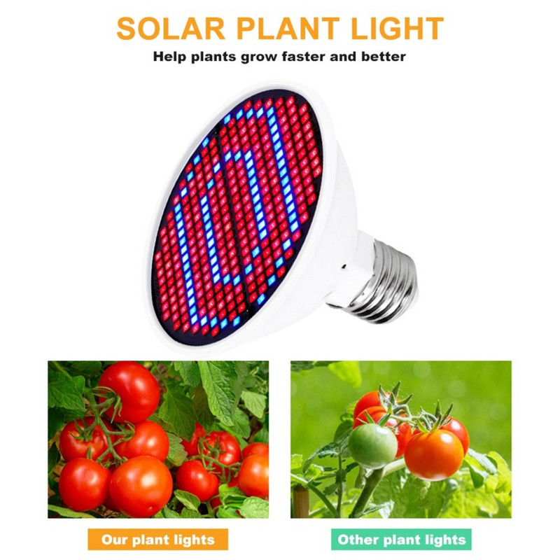 Лампа для роста растений VnnZzo, красная и синяя лампа полного спектра для выращивания растений в помещении, цоколь E27, многофункциональная лампа, 2835, фотосинтез