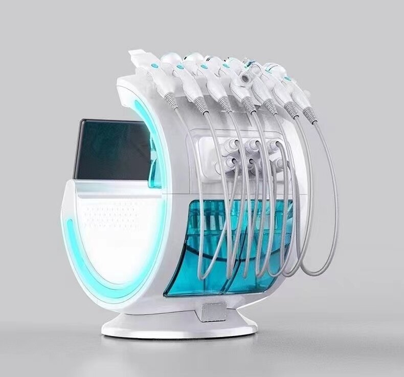 Neue 7 In 1 Smart Eis Blau Gesichts Reinigung hydrafacial haut analysieren Deep Pore Vakuum Hydra Haut Lift Anti-aging Schönheit Maschine