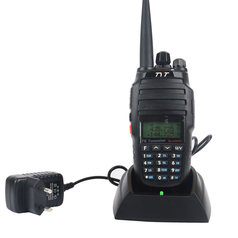 TH-UV8000D Walkie Talkie TYT 10W Dual Band VHF & UHF Cross Band Repeater Fungsional Portable Ham Radio 128CH W /3600 M Baterai