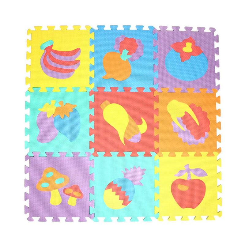 10Pc 동물 패턴 거품 퍼즐 키즈 러그 카펫 분할 공동 EVA 아기 놀이 매트 실내 부드러운 활동 퍼즐 매트 만화 패턴