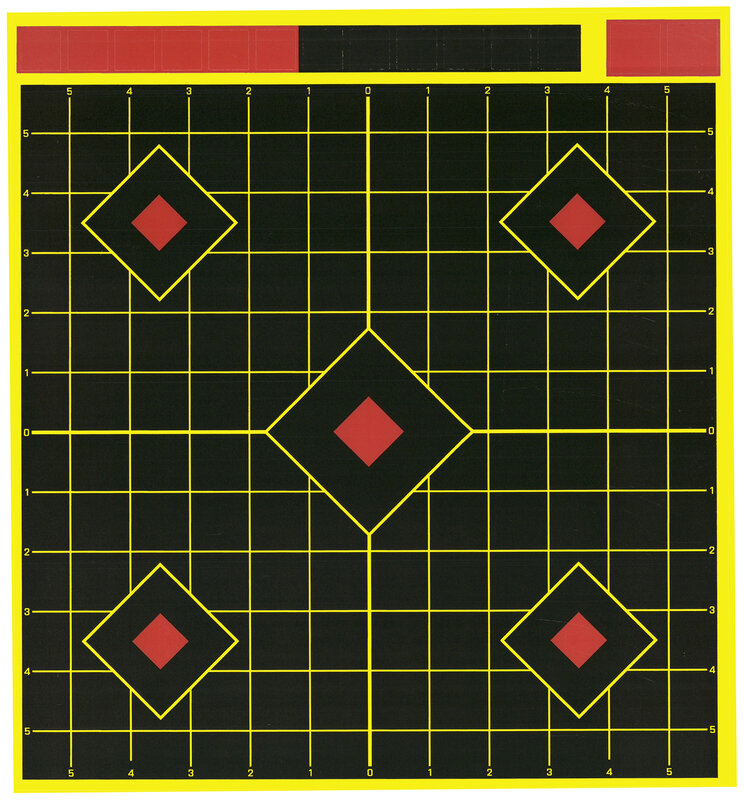 12 "x 13" Splatter Splash Sticker Ziele zum Borsifting & Nullen in Ihrem Optik-Zielfernrohr 10 Stück pro Packung. 1 "Grid-3 Option