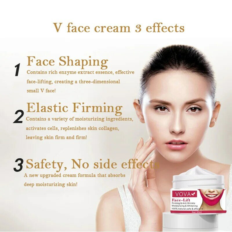 30ML Lifting twarzy krem wyszczuplający ujędrniający twarzy potężny v-line nawilżający przeciwzmarszczkowy przeciwzmarszczkowy krem do twarzy pielęgnacja skóry
