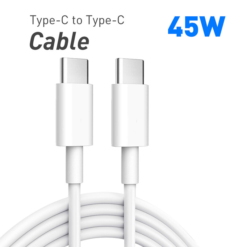 Kabel Double-C Tipe Ganda PD Quick Charge Tipe 1 Meter-The Type C-c Silica Gel Quick Charge iPhone Cable Line