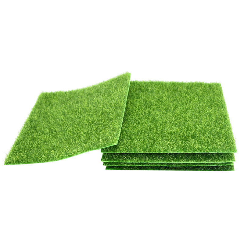 Alfombrilla de césped Artificial verde para jardín, alfombra falsa de musgo para suelo de casa, acuario, decoración de boda, 15/30cm