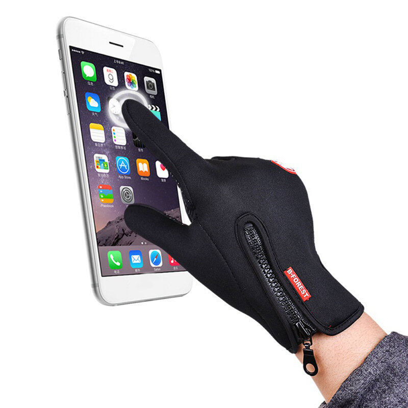 Unisex Touchscreen Winter Warm ถุงมือขี่จักรยานจักรยานจักรยาน Ski Outdoor Camping เดินป่าถุงมือกีฬา Full Finger ถุงมือ