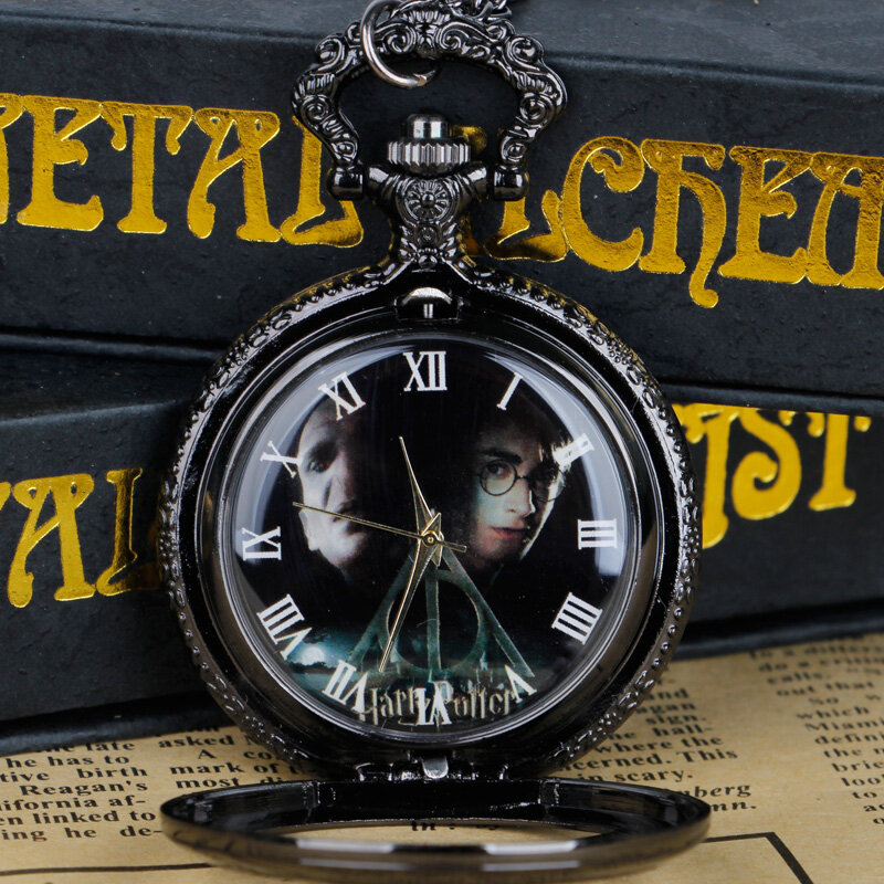Классические кварцевые карманные часы с треугольным отверстием и резьбой, ожерелье, часы с подвеской унисекс, часы-брелок, мужские часы