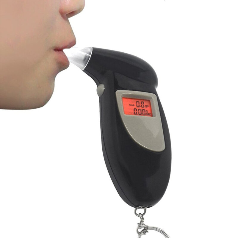 Gran venta de probador de Alcohol de respiración Digital con pantalla LCD de soplado de Alcohol analizador Detector de transpirador con luz de fondo