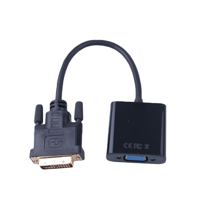 1080P DVI-D to VGA Adapter 24+1 25Pin Male to 15Pin Female Cable Converter for PC Computer HDTV Monitor Display