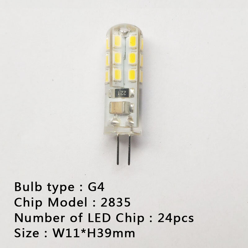 Ampoule LED pour remplacer la lampe halogène SMD2835, 3W, 5W, G4, AC, 220V, DC, 12V, budgétaire, lustre, éclairage, 20W, 30W
