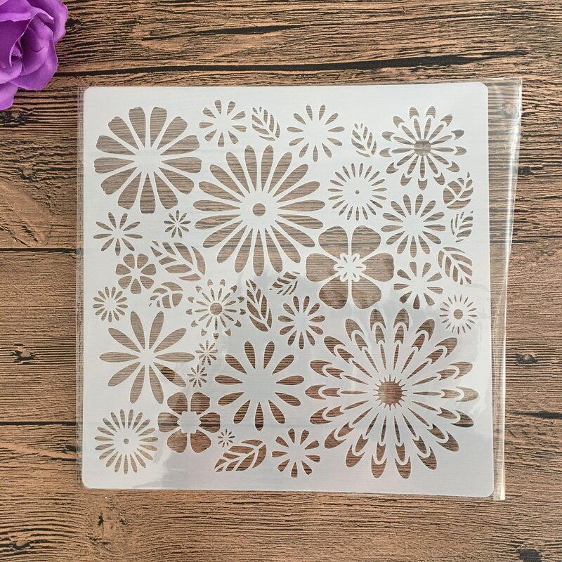 20 *20 cm size diy craft mandala mold for painting stencils stamped photo album embossed paper card on wood, fabric, wall
