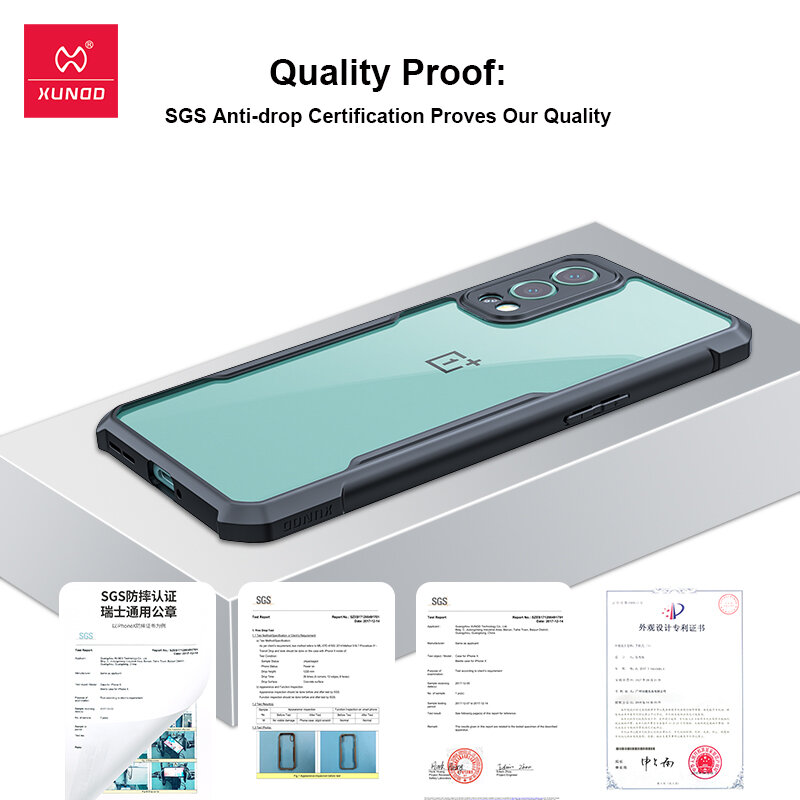 Xundd-Estuche a prueba de golpes para OnePlus Nord 2 5G, carcasa transparente para teléfono móvil OnePlus 8 8T 9 9R Pro, funda resistente para One Plus Nord 2 CE