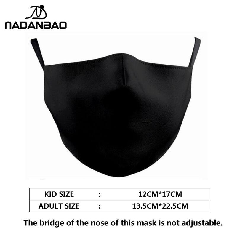 NADANBAO-mascarilla facial lavable y reutilizable para adultos, máscara facial personalizada, a la moda, color azul