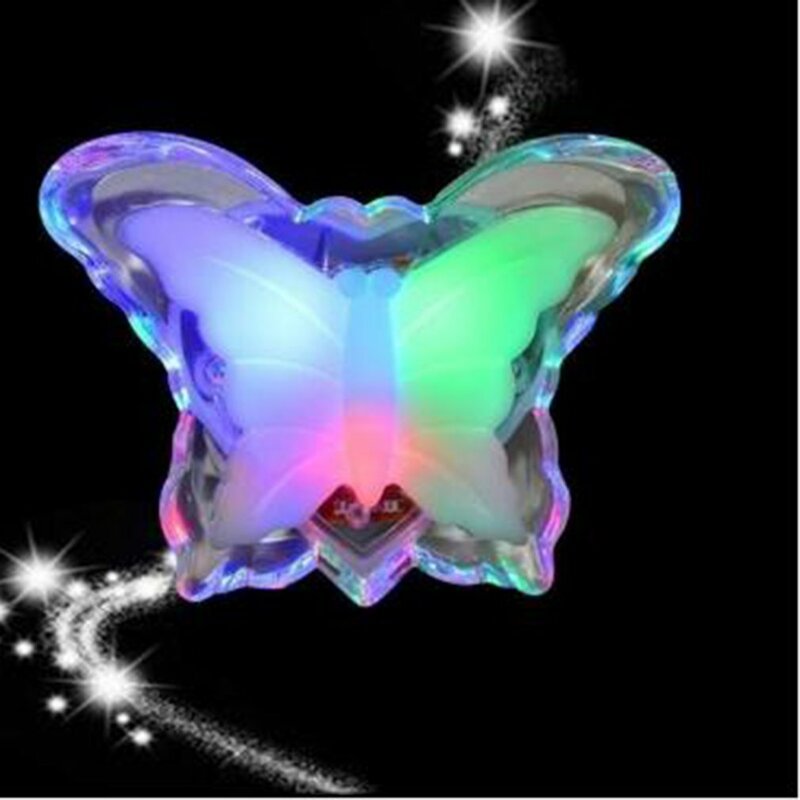 Lámpara de noche LED creativa con forma de mariposa, luz de enchufe romántica, ahorro de energía, decoración de habitación, regalo