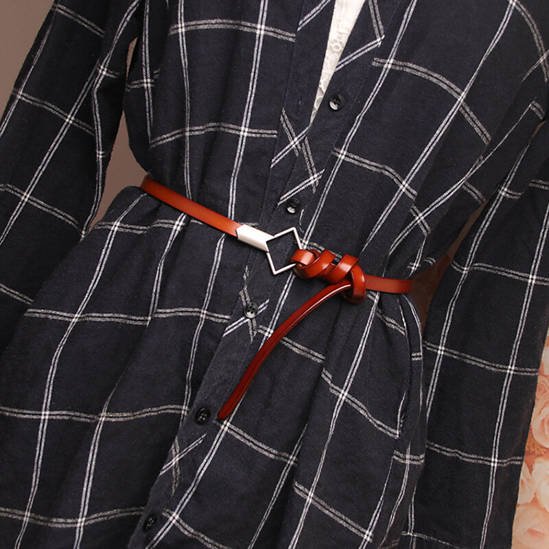 Cinture da donna cinture in vera pelle per donna cinture sottili in cammello rosso nero bianco per cinturino da donna