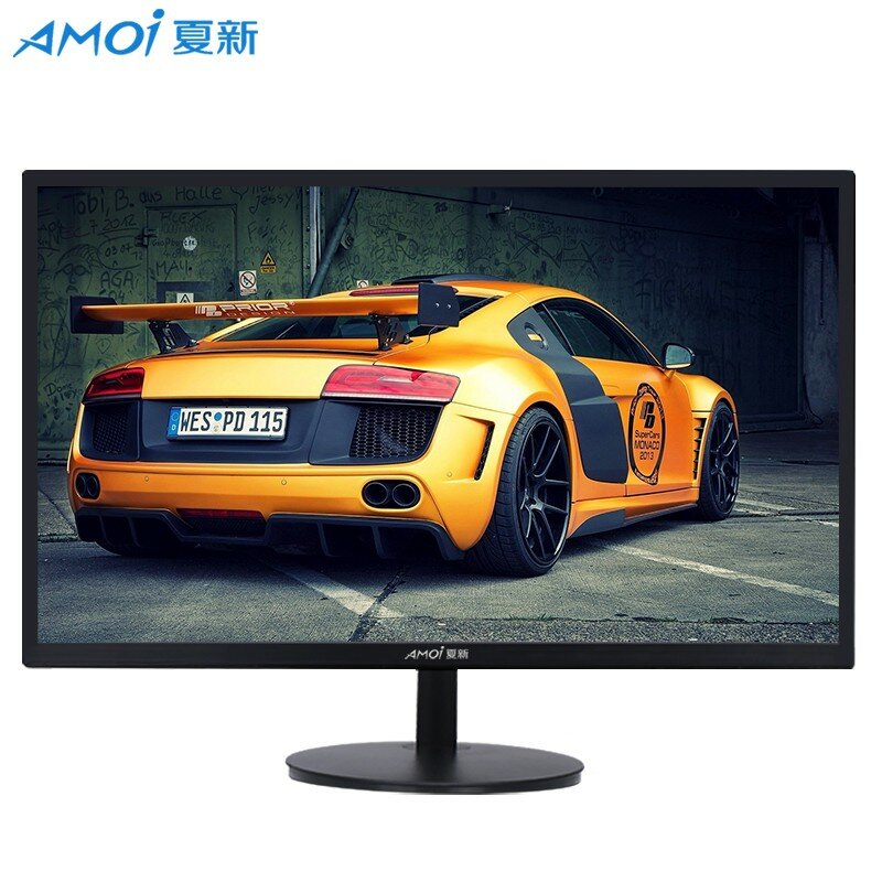 Amoi 24 인치 LED 모니터 게임 경쟁 75Hz HD 평면 패널 화면 전체 HDD LCD 컴퓨터 디스플레이 화면 HDMI/VGA 인터페이스