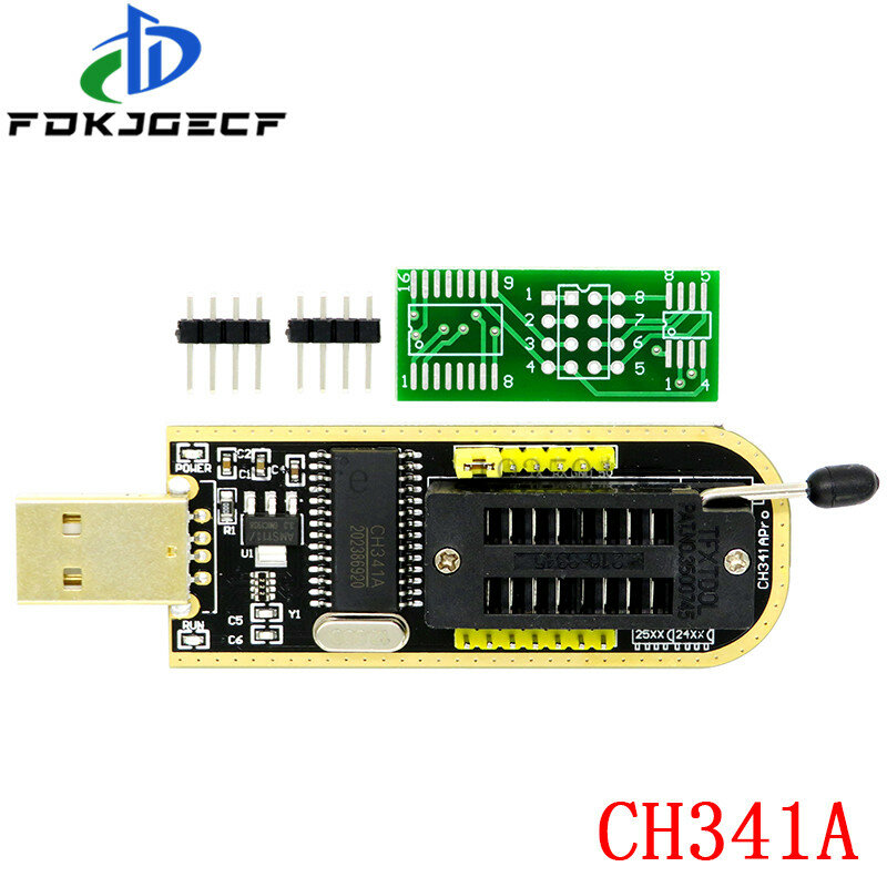 CH341A Lập Trình Viên Bộ chuyển đổi SOIC8 Bộ chuyển đổi SOP8 kẹp với dây cáp + Adapter 1.8V CH341A EEPROM Flash BIOS USB lập Trình Viên ZIF Adapter