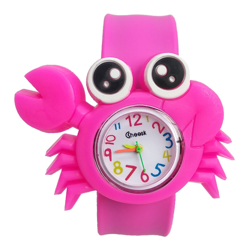 คุณภาพดีปูรูปร่างนาฬิกาเด็กซิลิโคนเด็กนาฬิกาเด็กนาฬิกาเด็กนาฬิกา Quartz นาฬิกากันน้ำ Relogio Infantil
