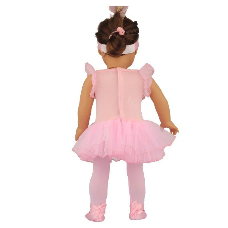 Najnowszy projekt moda balet bogate ubrania dla 14 i 18 Cal American Dolls Swan sukienka baletowa garnitur Fit 43cm Reborn Girl Doll Toy prezent