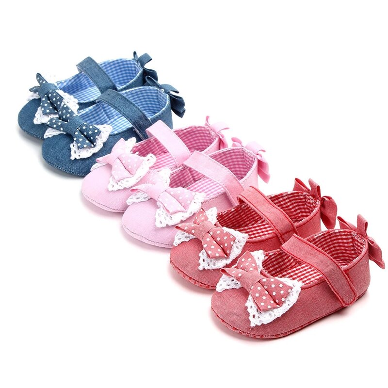 Zapatos de suela suave para bebé, zapatillas de princesa para niña, antideslizantes, primeros pasos, 2020