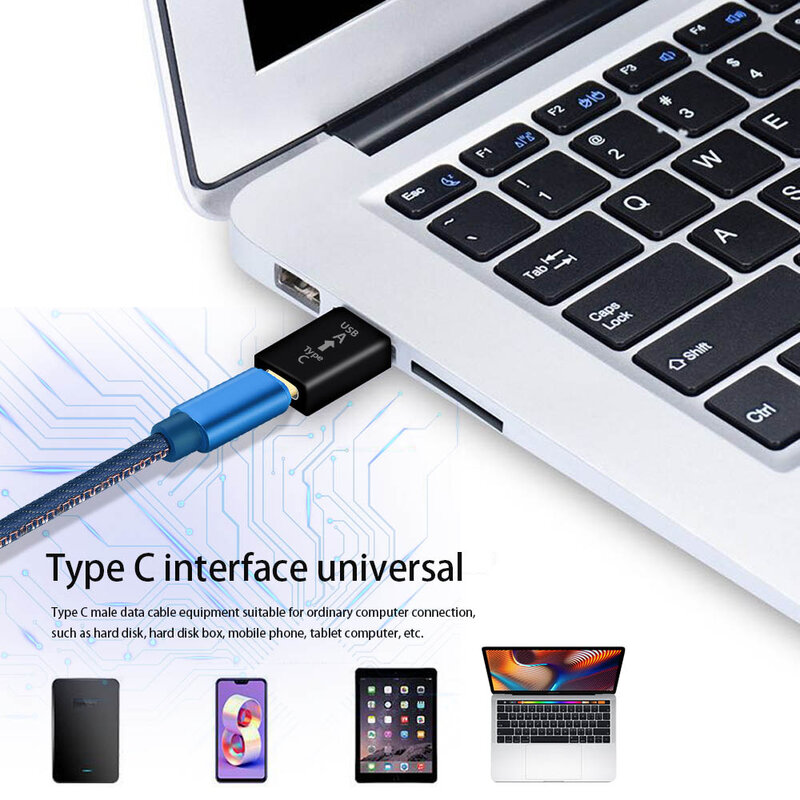 Adaptador OTG Thunderbolt 3 tipo C a USB 3,0 OTG, convertidor de aluminio para MacBook Pro 2017, Samsung Note 8 S8, Google Pixel 2 XL