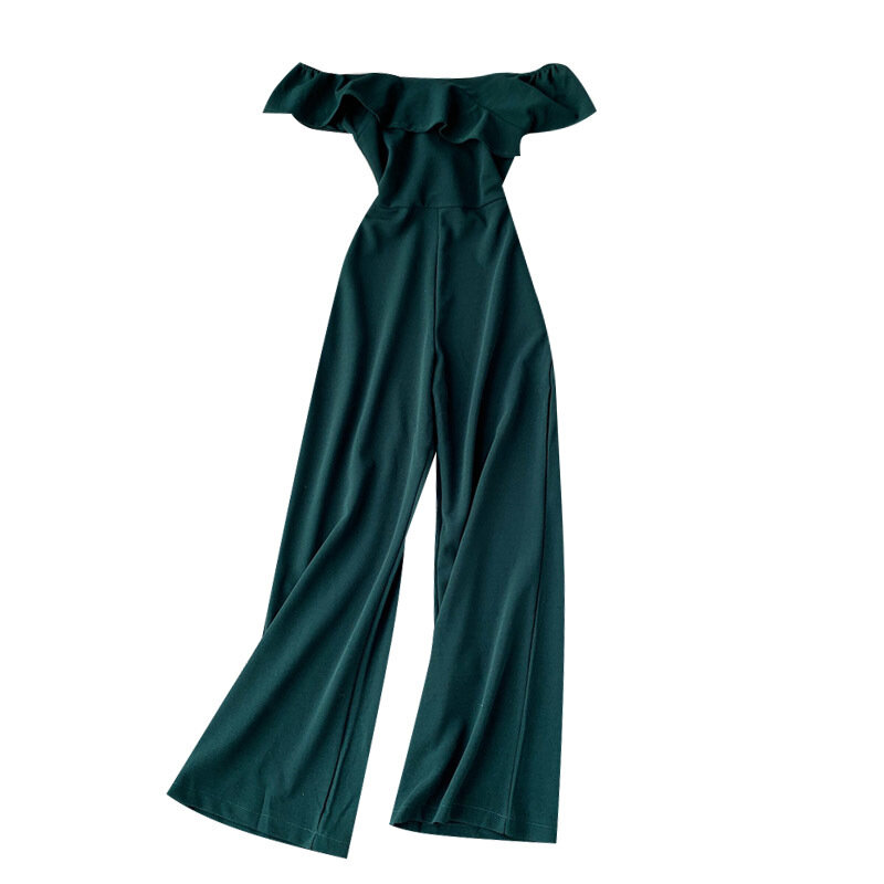 Jumpsuitเสื้อผ้าผู้หญิง 2020 เกาหลีVintage ElegantตรงยาวกางเกงชุดสุภาพสตรีOverallsสำหรับผู้หญิงRopa Mujer ZT5294