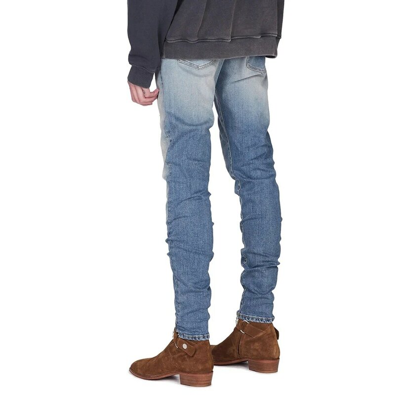 Jeans masculinos moda estiramento rasgado design jeans y2021