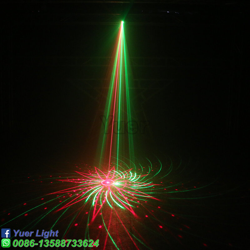 Lampu Disko LED 13W Lampu Panggung Musik DJ RG Laser Lampu Bola Ajaib Proyektor Aktif Suara Lampu Efek untuk Pesta Natal