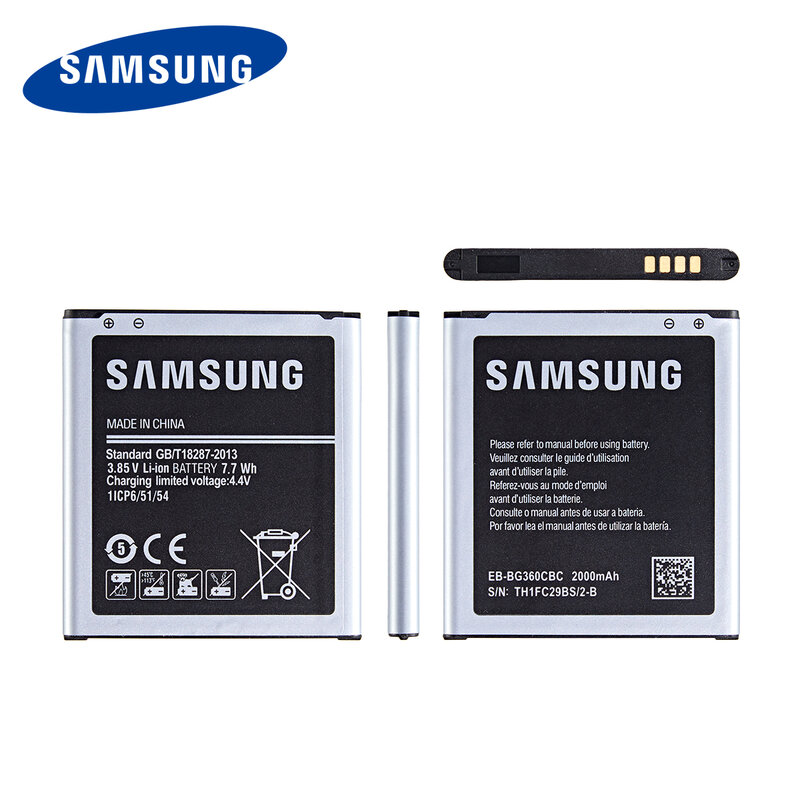 SAMSUNG original EB-BG360CBC EB-BG360CBE /CBU/CBZ EB-BG360BBE 2000mAh batterie pour Samsung Galaxy CORE Prime G3606 G3608 G3609