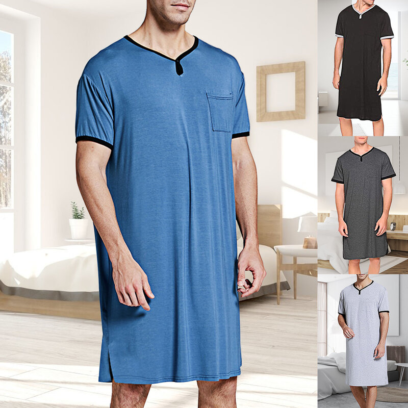 男性用の厚手のニットバスローブ,ゆったりとした柔らかくて長いパジャマ,冬に最適