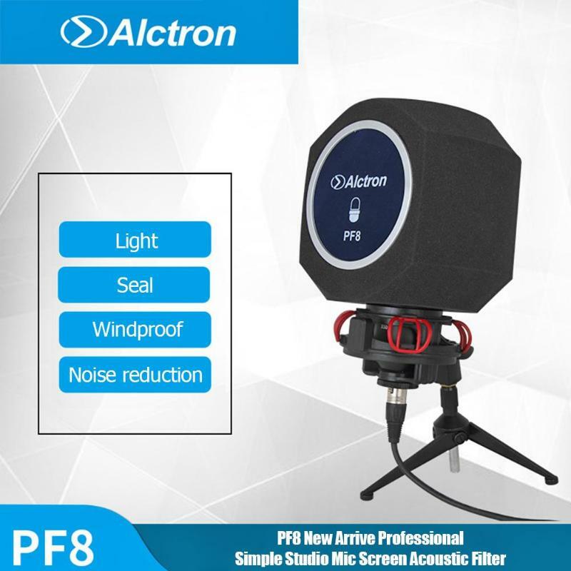 Oryginalny Alctron PF8 nowy profesjonalny prosty Studio Mic ekran akustyczny filtr pulpit mikrofon do nagrań redukcja szumów wiatr