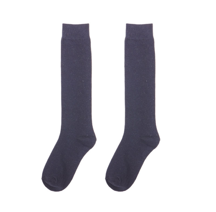Solid color pile socks cotton socks children's simple Japanese socks in autumn and winter