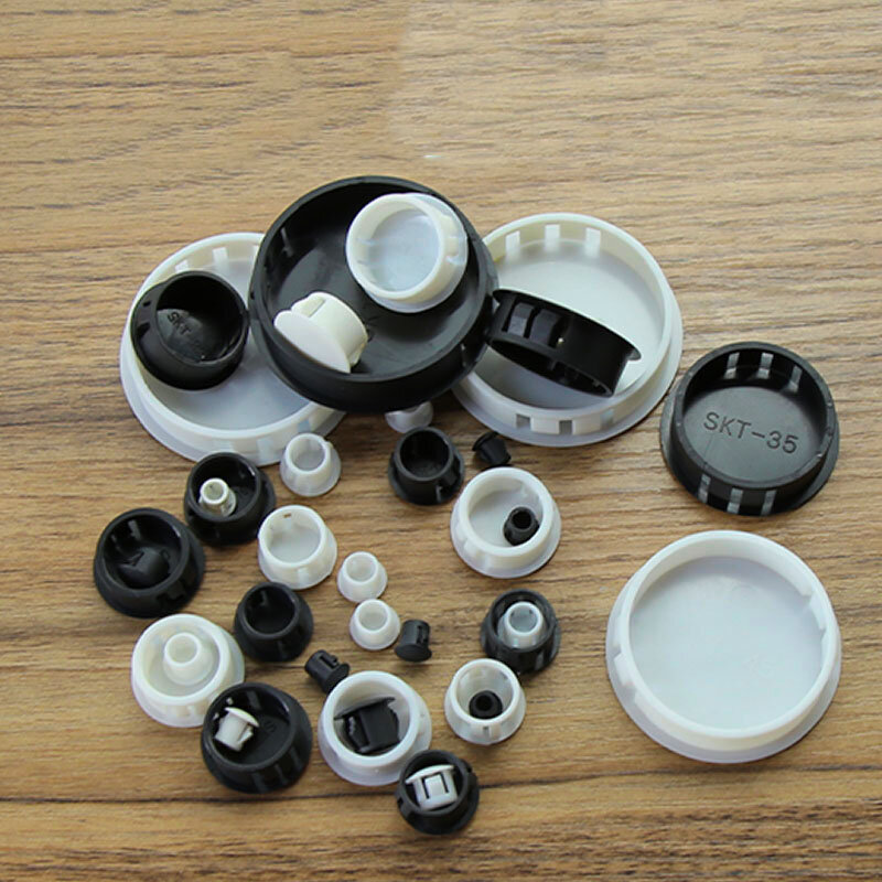 10Pcs Nylon Blanking End Caps Round Plastic Tube Pipe Inserts Plugs 5mm~50mm