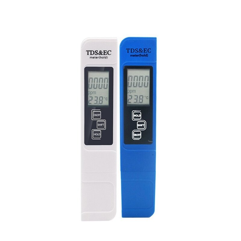 2Pcs TDS Meter Digital Water Tester Digital 0.0-14.0 PH Meter Test 0-9990ppm TDS & EC LCD purezza dell'acqua PPM filtro per acquario