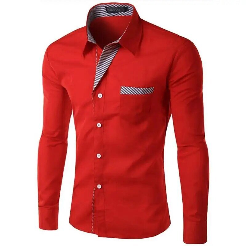 2024 gorąca wyprzedaż nowa moda Camisa Masculina koszula męska z długim rękawem Slim fit projekt formalna w stylu Casual markowa męska koszula rozmiar M-4XL