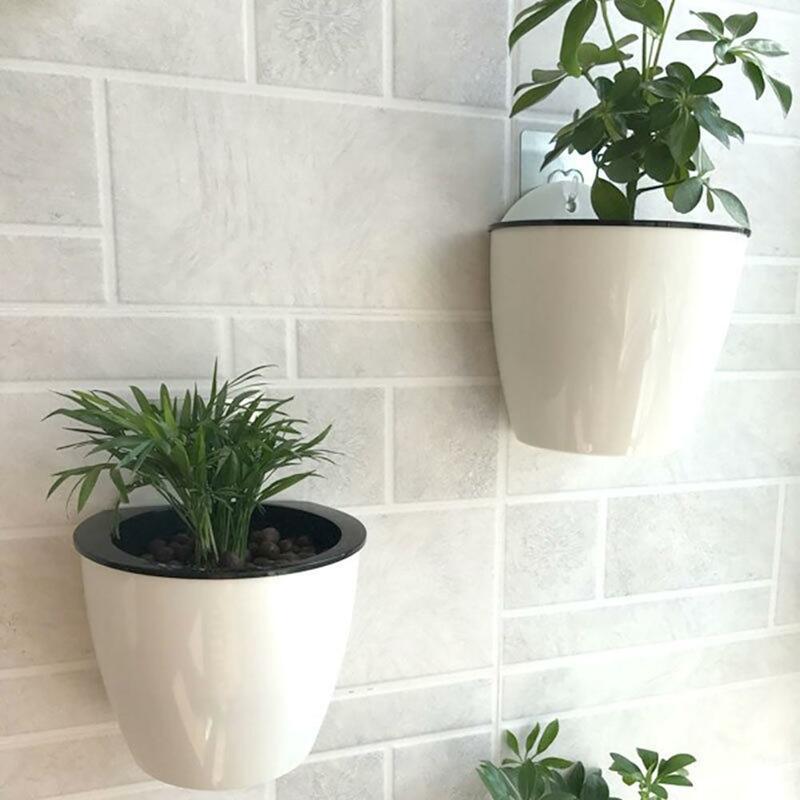 Maceta colgante de pared para decoración del hogar, maceta con absorción automática de agua, regalo, envío directo