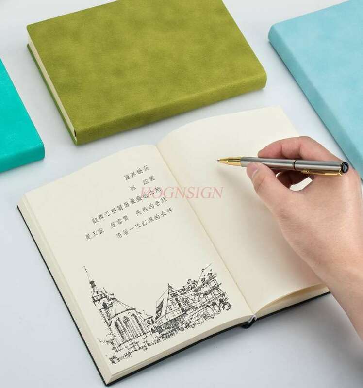 Superหนาโน้ตบุ๊คกระดาษเปล่าSketch Book Sketch Retroหนาไดอารี่A5 Notepad