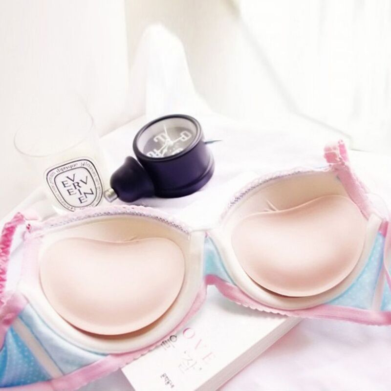 1 pair of silicone bra pad push high breasts detachable bra fill insert cup swimsuit bikini  Self Adhesive Push Up Bra Accessor