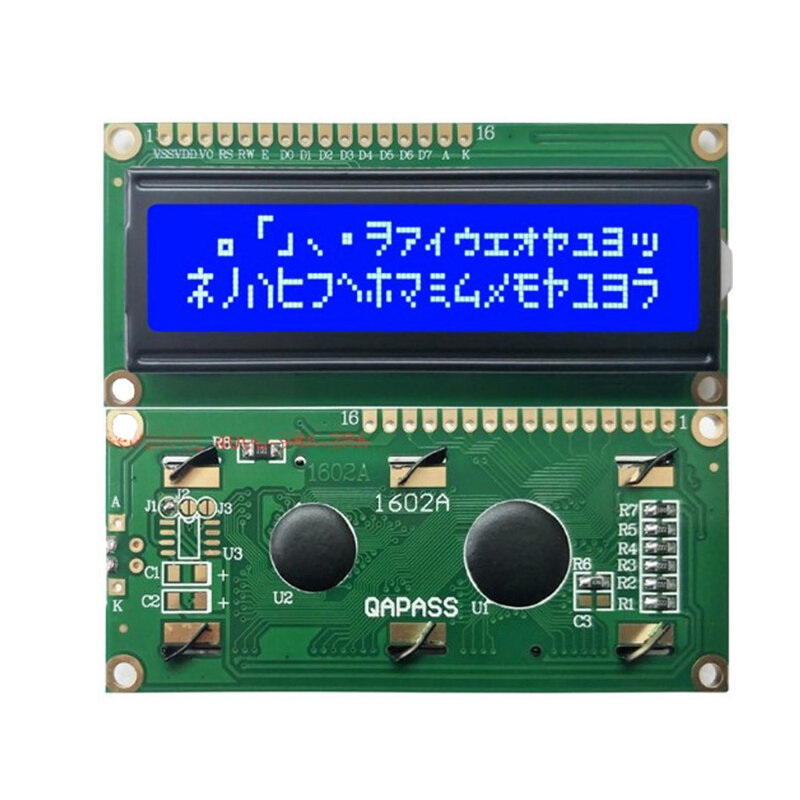 Module d'affichage LCD avec lumière noire jaune/bleu 1602 5V LCD1602 PCF8574 IIC/I2C / Interface 16x2 caractères pour Arduino