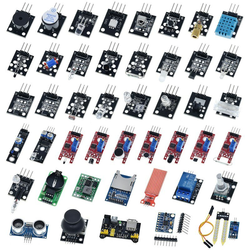 Tzt für arduino 45 Arten von Sensoren digitale Temperatur Luft feuchtigkeit RGB LED Boden Summer Sound Ultraschall Sensor Modul uno r3