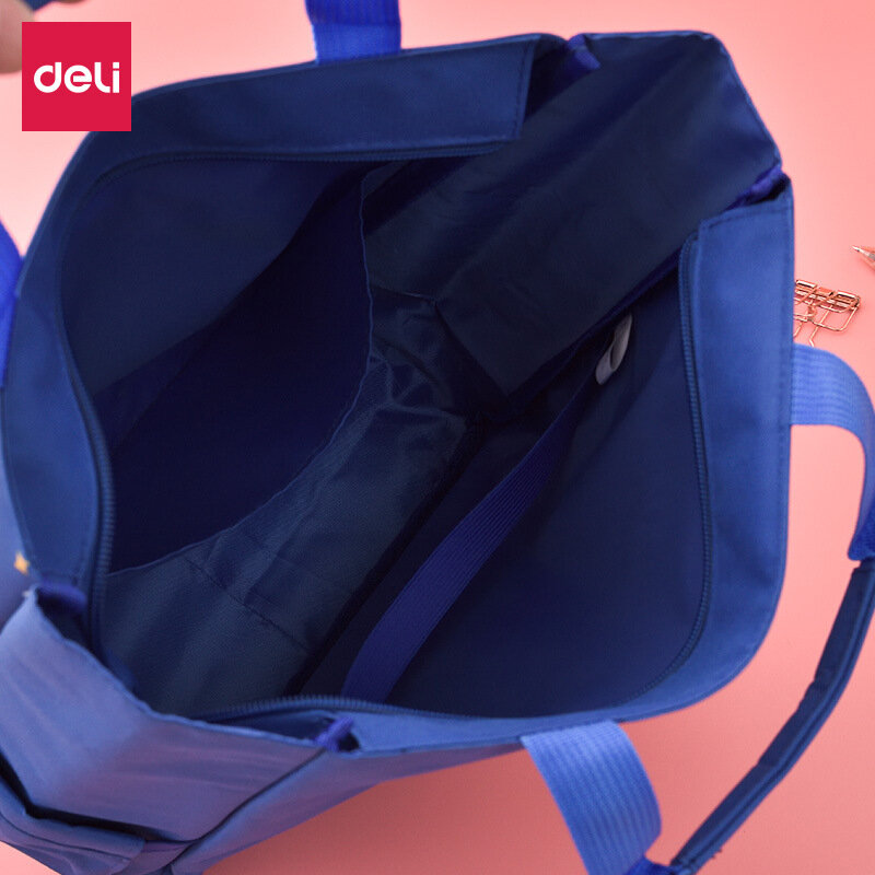 Deli tuition bag tote bag Oxford cloth student book bag tote bag male and child tuition bag tuition bag