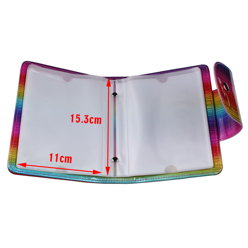 20Slots Laser Regenbogen Stanzen Platte Halter Fall Für 9,5x14,5 cm Nail art Platte Organizer Tasche Nagel Stanzen platte Lagerung Tasche