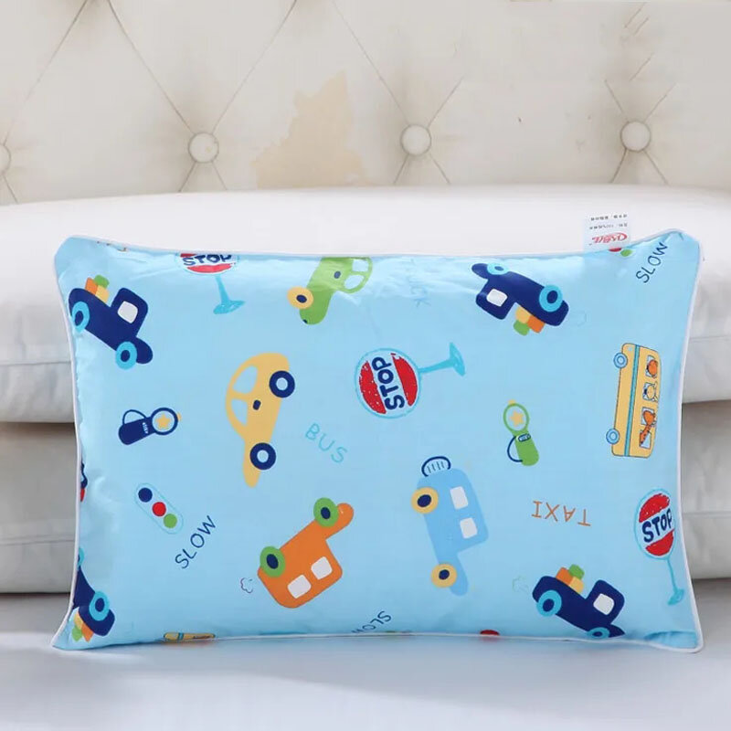 Funda de almohada de dibujos animados para niños, funda de almohada rectangular cómoda para bebés, antipolvo, 20 colores, 29x45cm