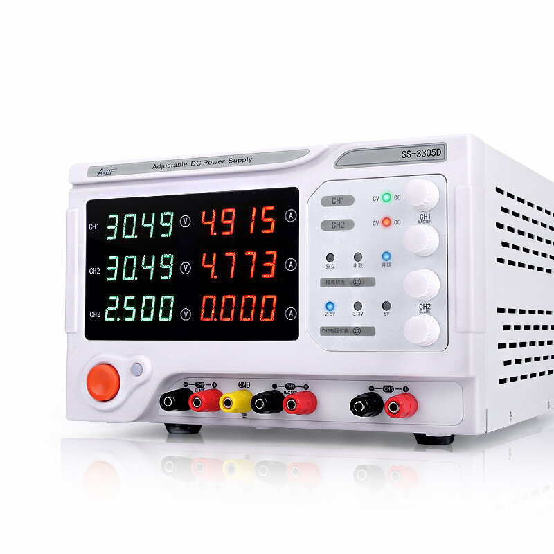 A-BF DC Lab Power Supply Bench Source Stabilized Voltage Regulator Four Digits Multi Channel Three Way Power Bench 30V 3A 5A